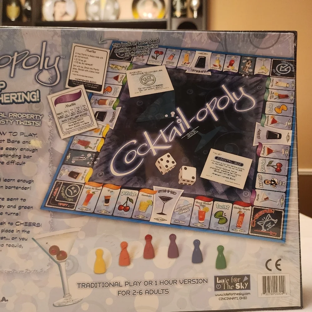 Cocktail-Opoly Board Game